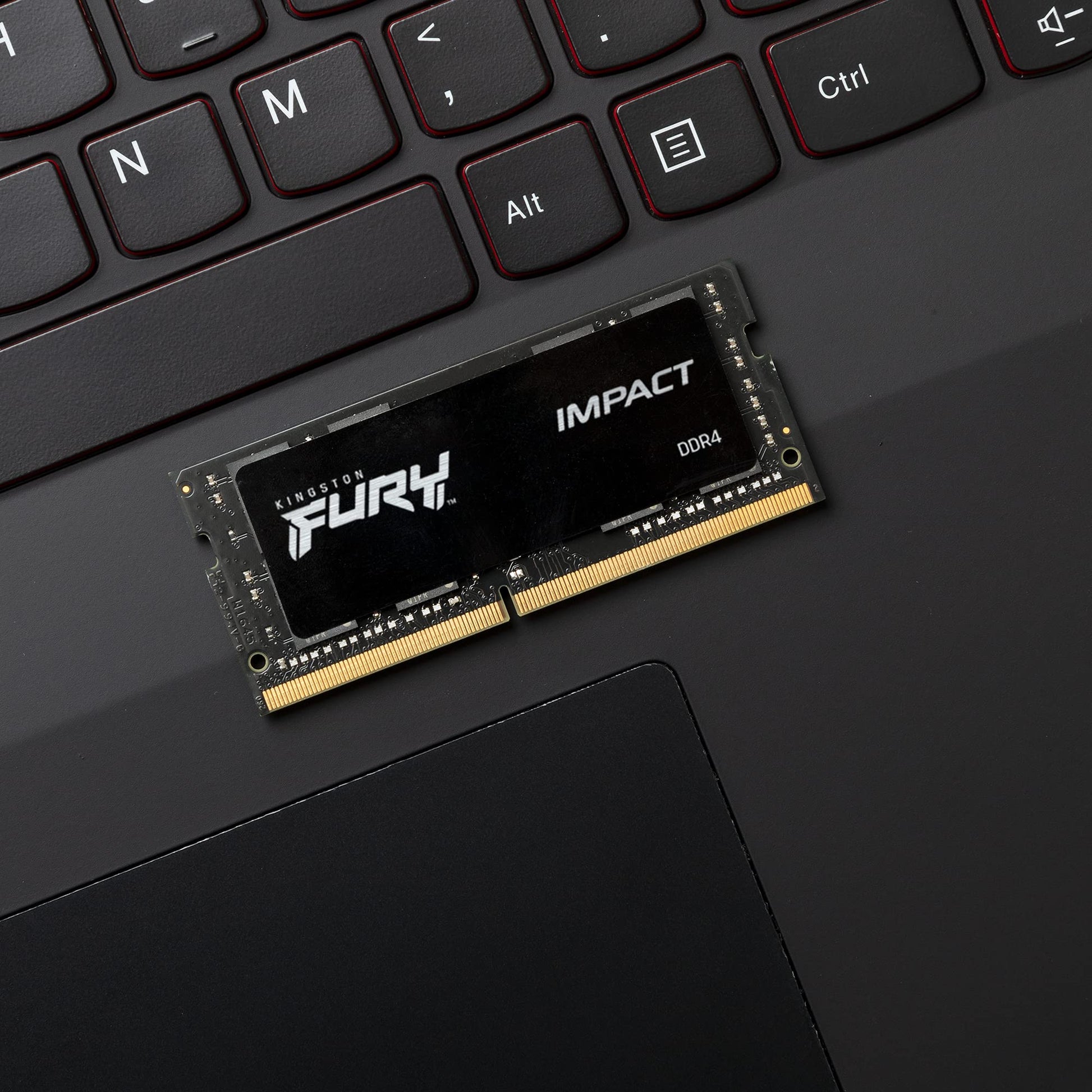 Kingston Fury Impact 16GB 3200Mhz DDR4 CL20 SODIMM Memoria Gamer Para LAPTOP Color Negro (KF432S20IB/16)