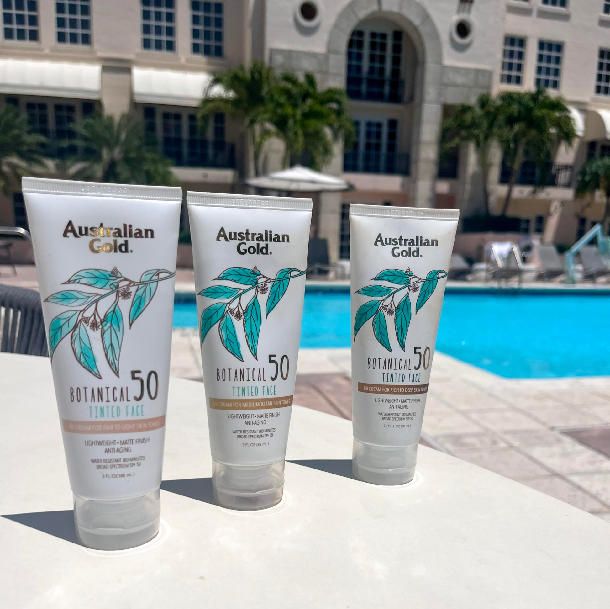AUSTRALIAN GOLD Botanical SPF 50 Tinted Face Sunscreen Lotion - Medium to Tan 3 fl oz (89 ml) Loción Protector Solar facial con color SPF 50 de Botanical - Bronceado medio a bronceado