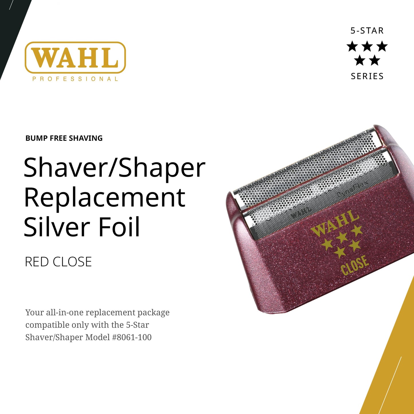 Wahl Professional Five Star Series #703-300 - Conjunto de lámina de repuesto, rojo y plateado, cerrado, negro, 1 unidad