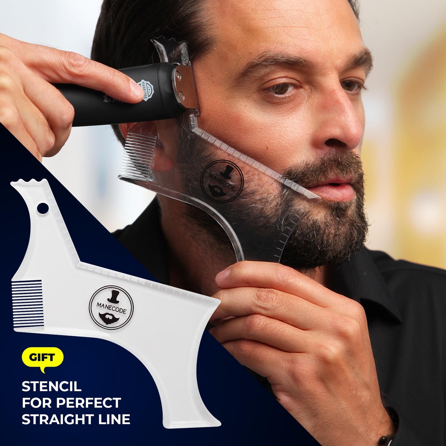 Cortadora de barba y pelo 11 en 1 para hombre, USB-C, impermeable, kit de aseo múltiple con pantalla LED