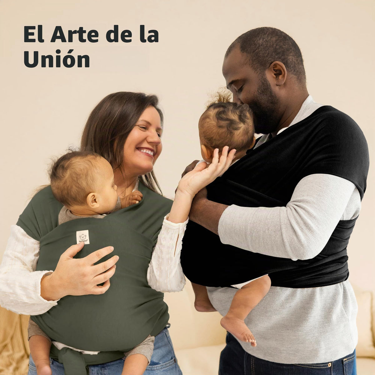 KeaBabies - Portabebés Original Todo en 1 para Bebés Recién Nacidos a Niños, Fácil de Llevar, Unión Manos Libres, Envoltura Ligera y Transpirable para (bosque)