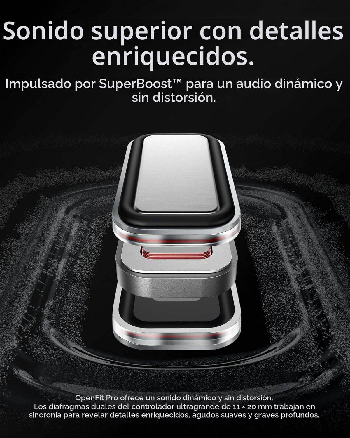Auriculares Inalámbricos SHOKZ Negro de Oído Abierto con Reducción de Ruido y Llamadas Claras para Trabajo y Deportes