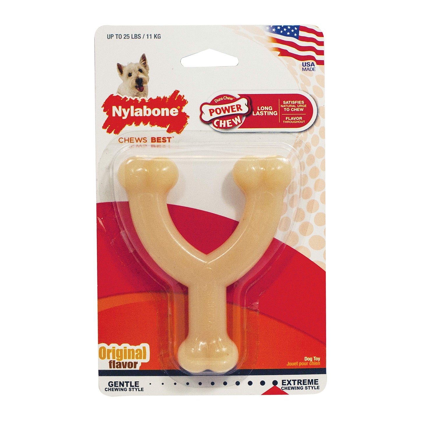 Juguete Masticable Nylabone Dura Chew Sabor Original para Perro