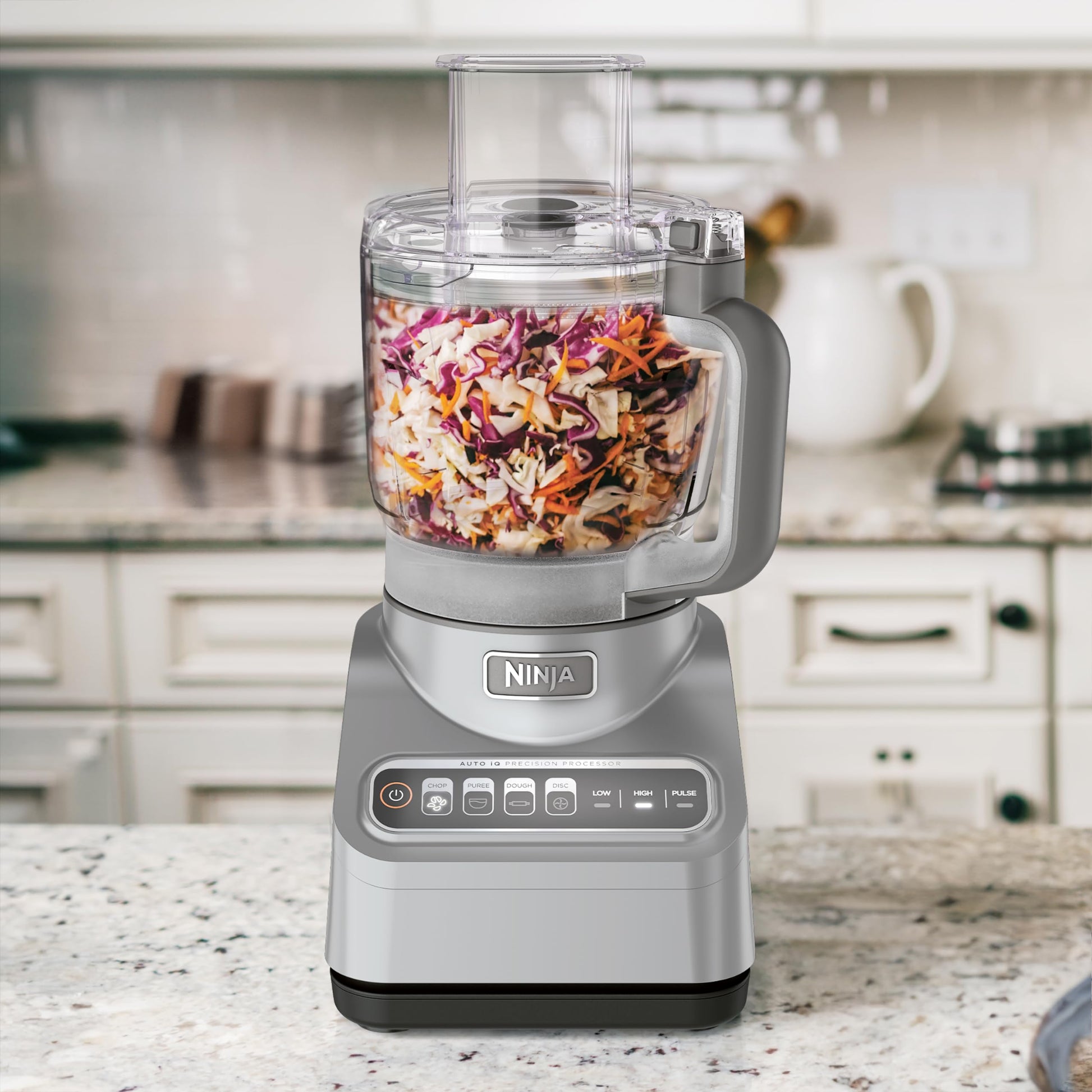 Procesador de Alimentos Ninja Professional Plus Acero Inoxidable con 4 Funciones y Tazón de 9 Tazas