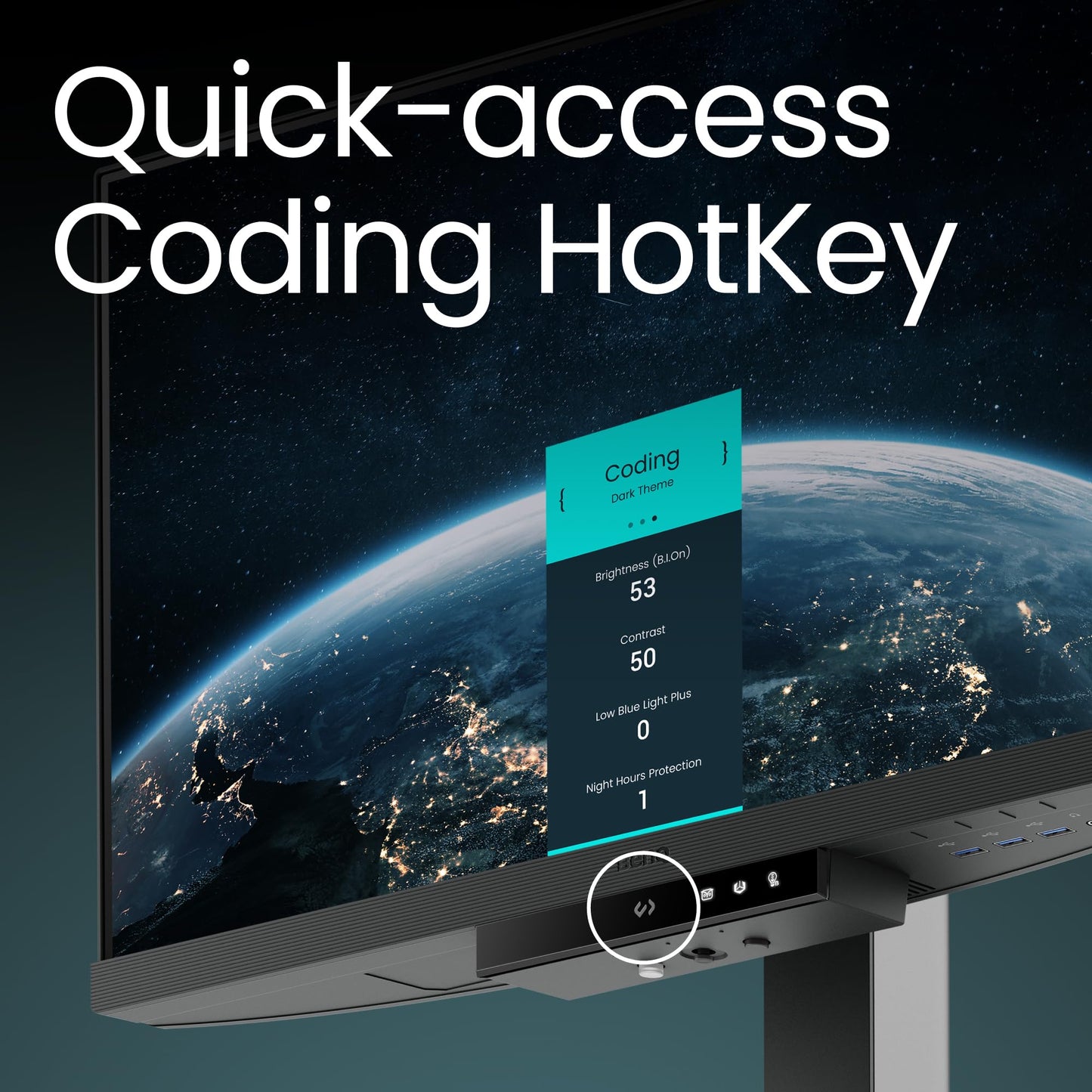 BenQ RD240Q Monitor de programación WQXGA de 24 Pulgadas, USB Tipo C de 90 W, Modos de codificación avanzados, Clave Directa de codificación, diseño ergonómico, relación Especial 16:10, Modo