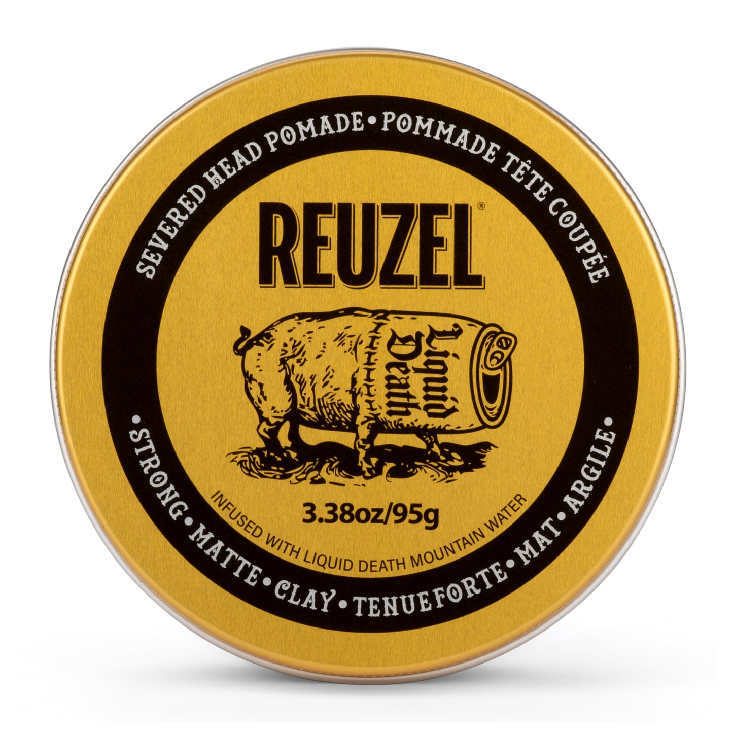 Reuzel Liquid Death Severed Head Pomade - Hair Pomade for Men with Argan Oil and Aloe - Non-Sticky and Non-Greasy Clay Pomade - Strong Hold - 95.8 g