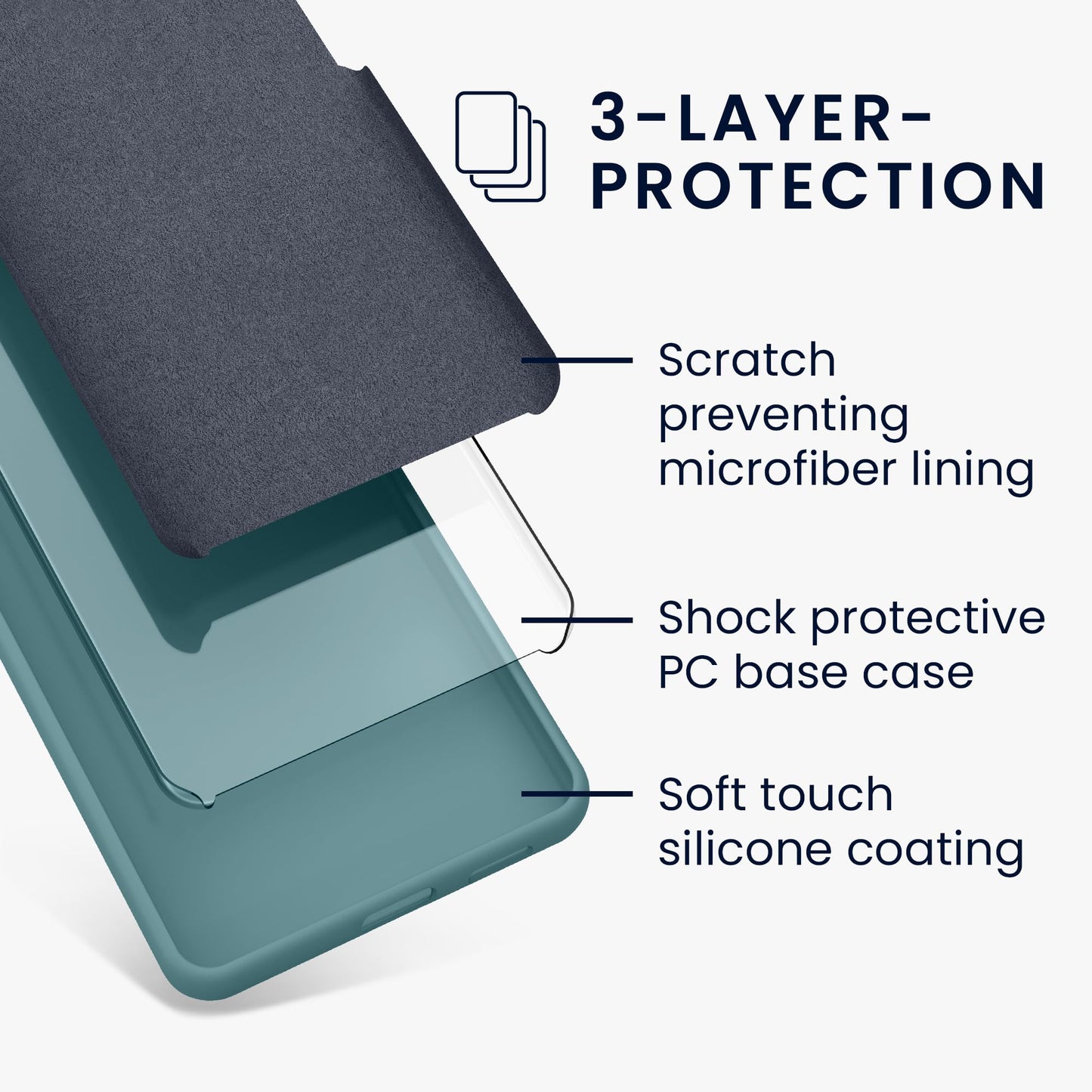 kwmobile Carcasa Compatible con Google Pixel 8a Funda - Case TPU y Silicona antigolpes - Apto Carga inalámbrica - Noche ártica