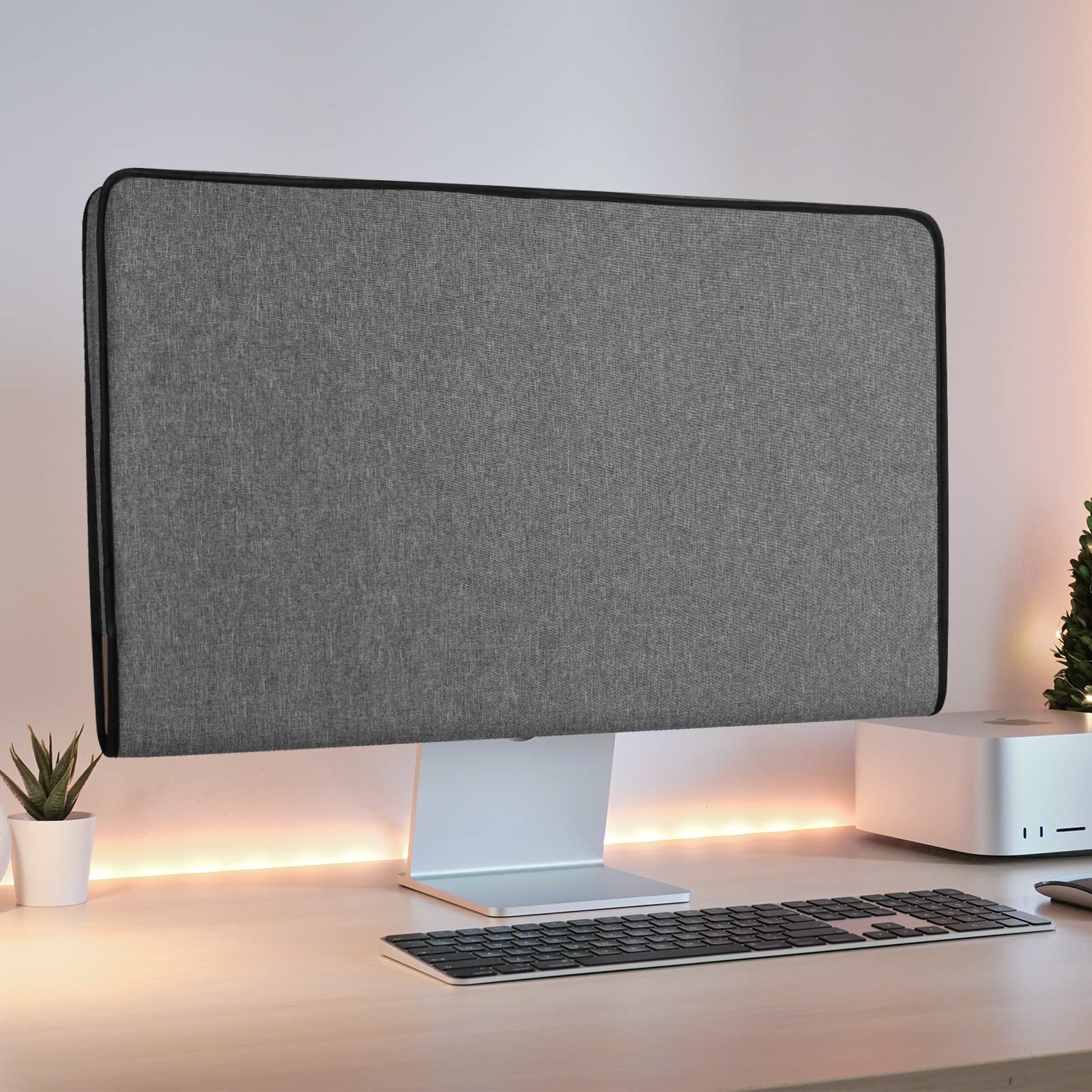 CaSZLUTION - Funda para monitor compatible con visualización Apple Studio de 27 pulgadas, funda protectora para monitor de polvo, color gris