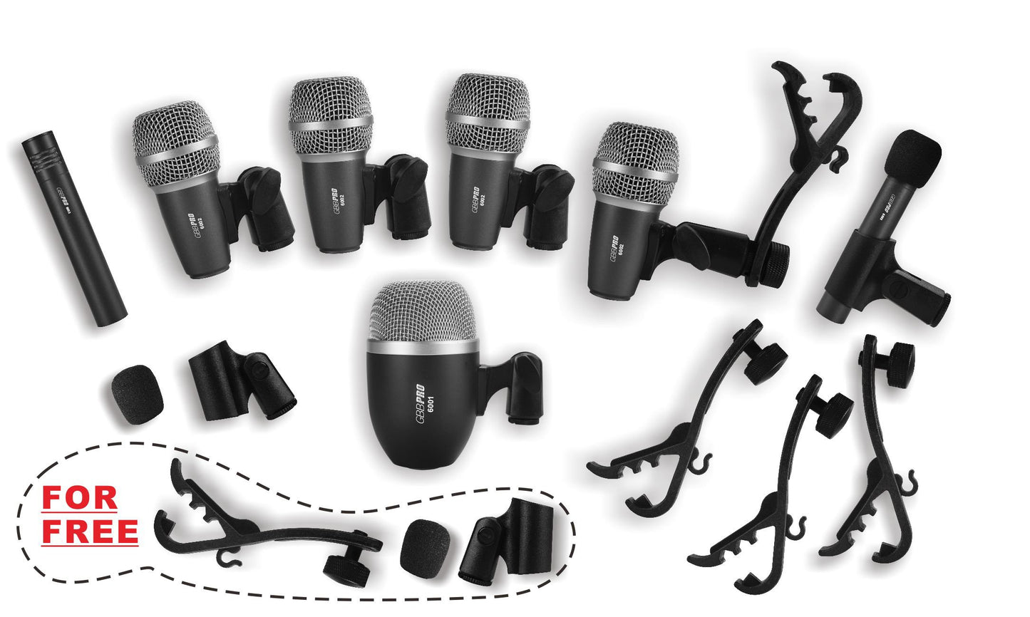Kit de micrófono con cable para batería y otros instrumentos musicales... (un micrófono de juego completo)
