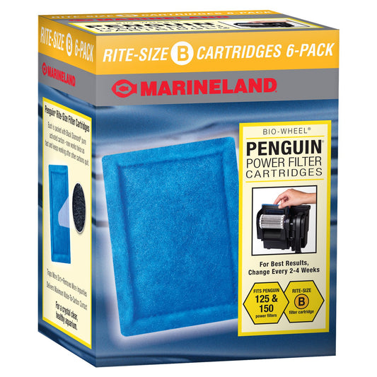 MarineLand PA0132-0 Cartucho de Repuesto para Sistemas de Filtración Penguin 125/150, 6 Piezas