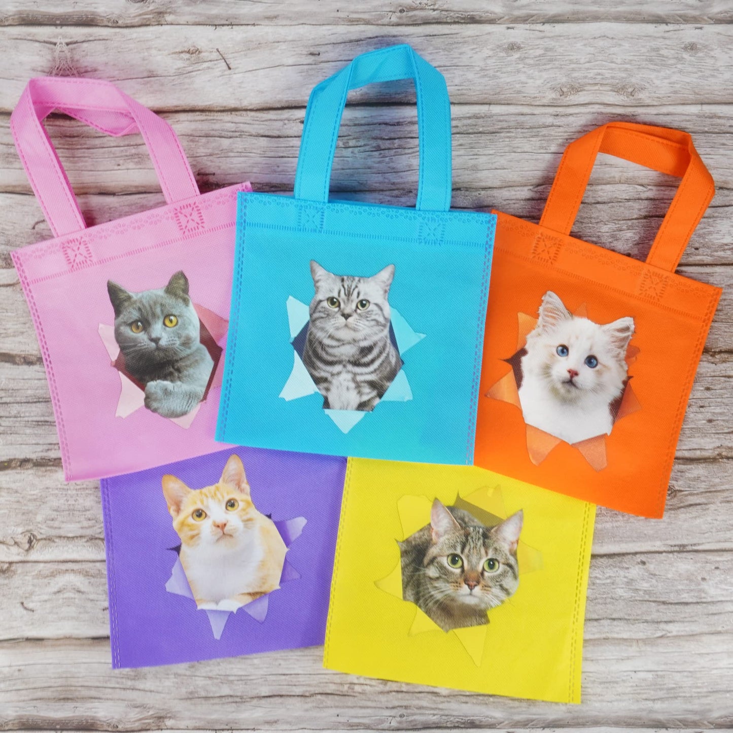 Bolsas de Regalo de Fiesta de Gato para Gatos Temática de Cumpleaños de Mascotas