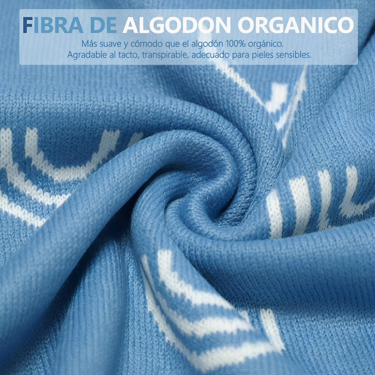TGHVCQ Manta de bebé, Cobija de para Bebés de Punto de Lujo, Suave Cálida y Acogedora Manta de Abrazo de 90 * 70cm, para Cochecito y Cuna para Recién Nacidos, Bebés e Infantes (Azul)