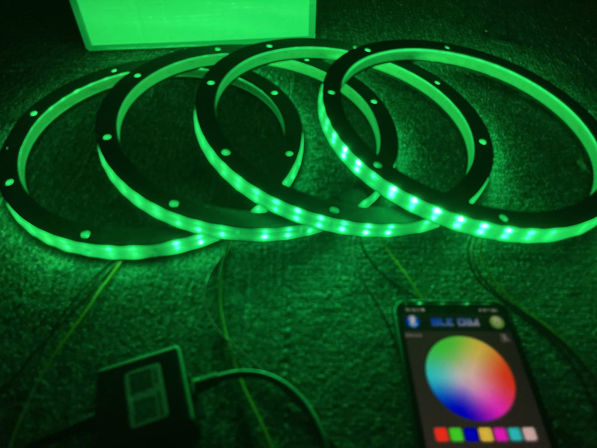 Luz LED de Flujo Intermitente Sando Tech Color de Ensueño 6.5 Pulgadas con Control Remoto y App para Coche y Barco