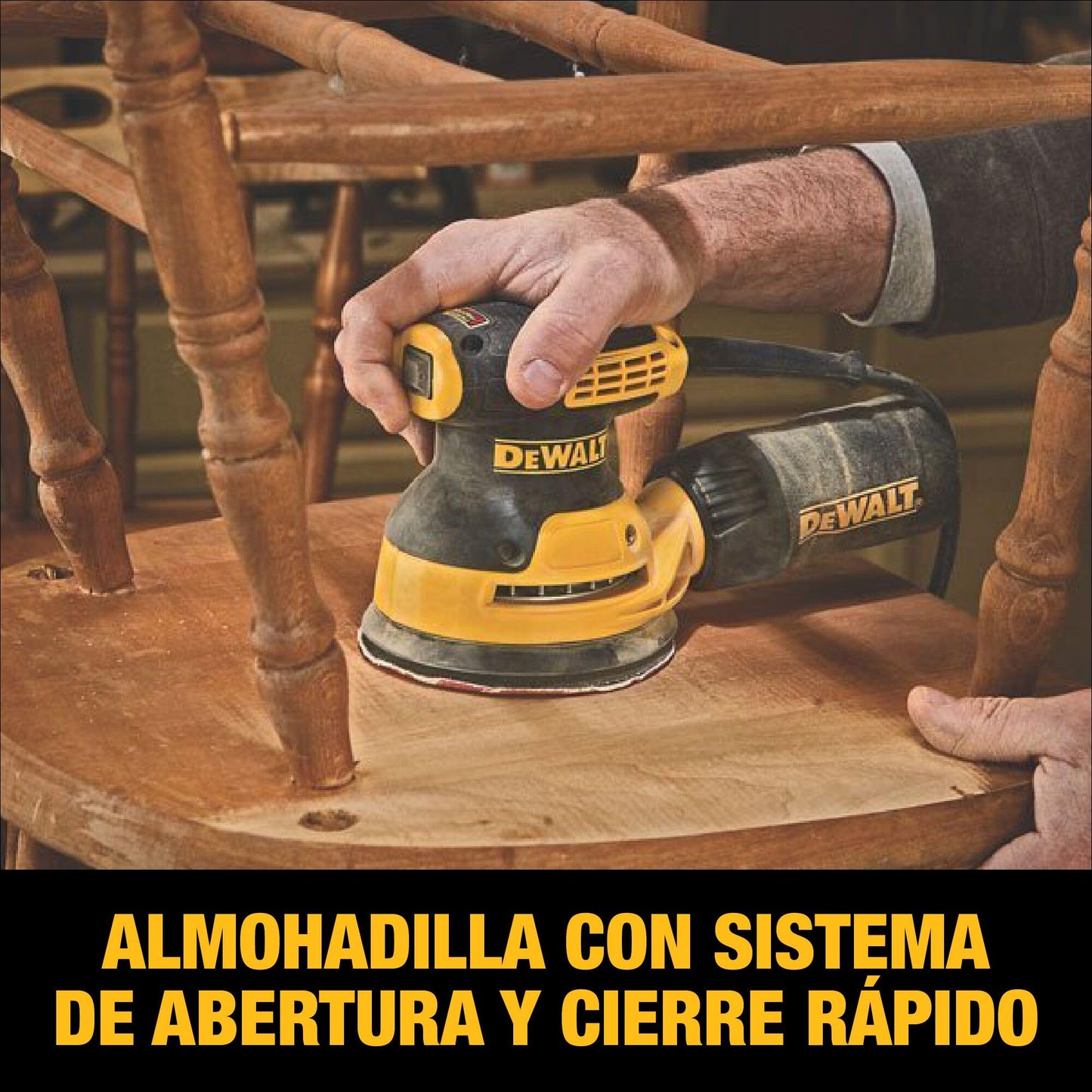 DEWALT Lijadora Orbital 5" (127mm), 280W, DWE6421