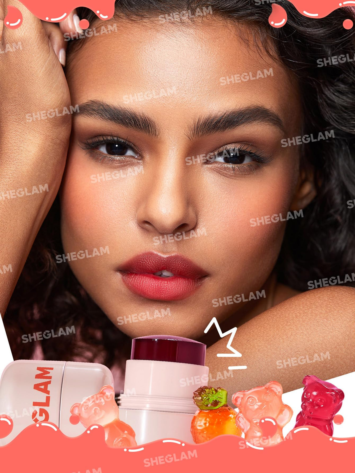 SHEGLAM Jelly-Licious Hydrating Lip and Blush Tint (Coucou, Pequeño)