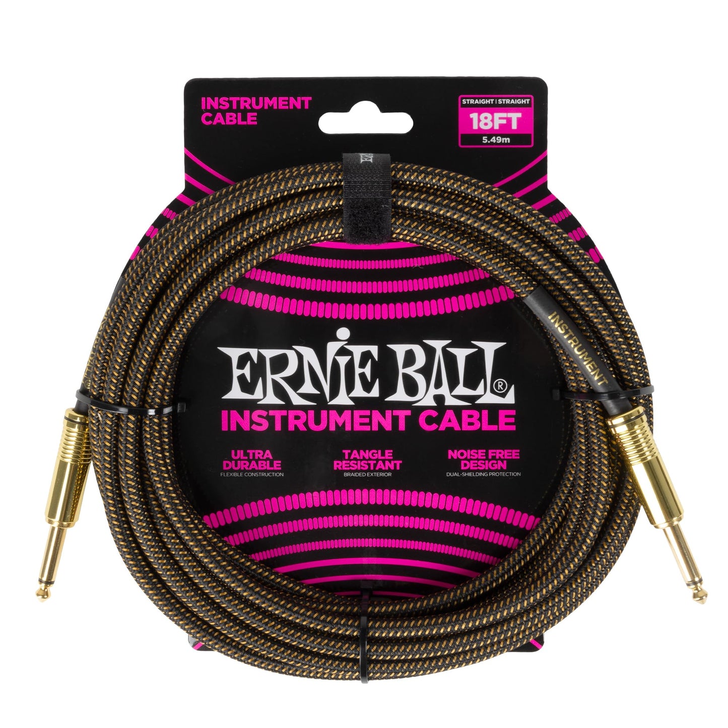 Cable Trenzado Ernie Ball Pay Dirt 5,5 m para Instrumentos