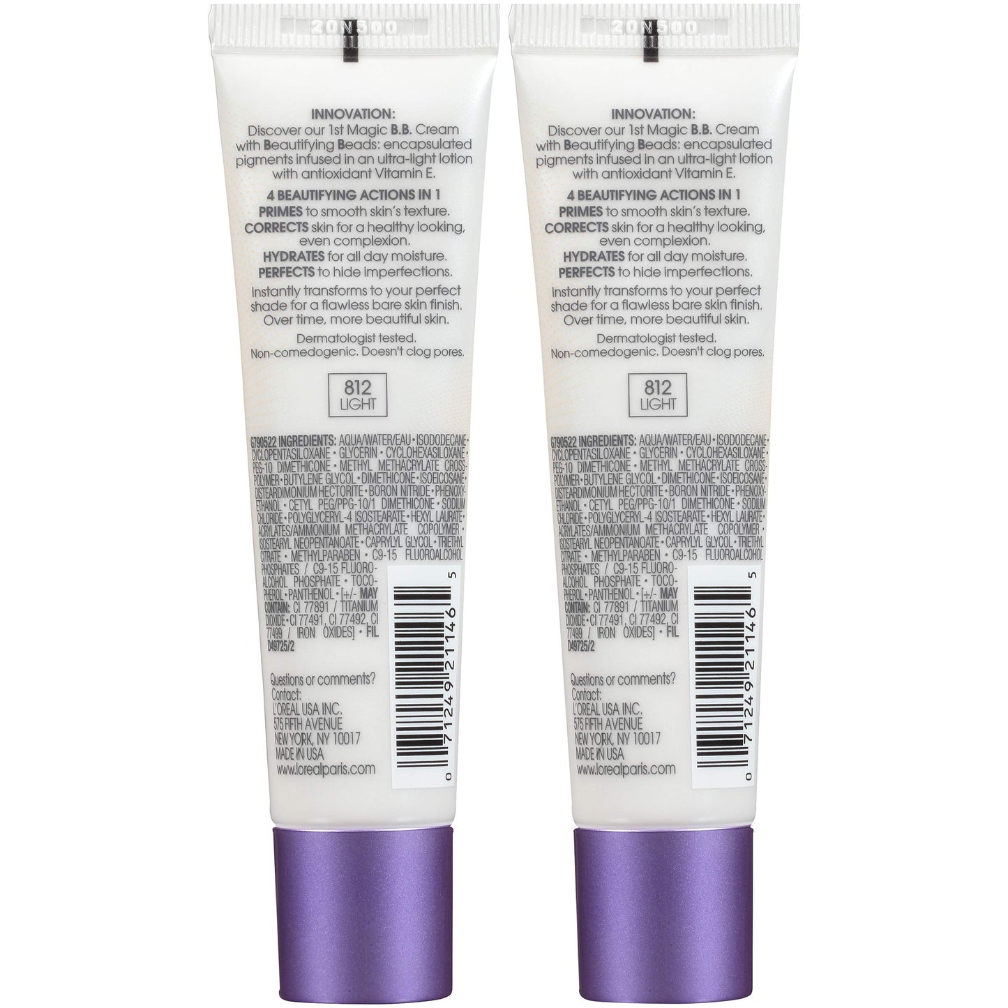L'Oreal Paris Studio Secrets Magic BB Crema, Light, 2 unidades