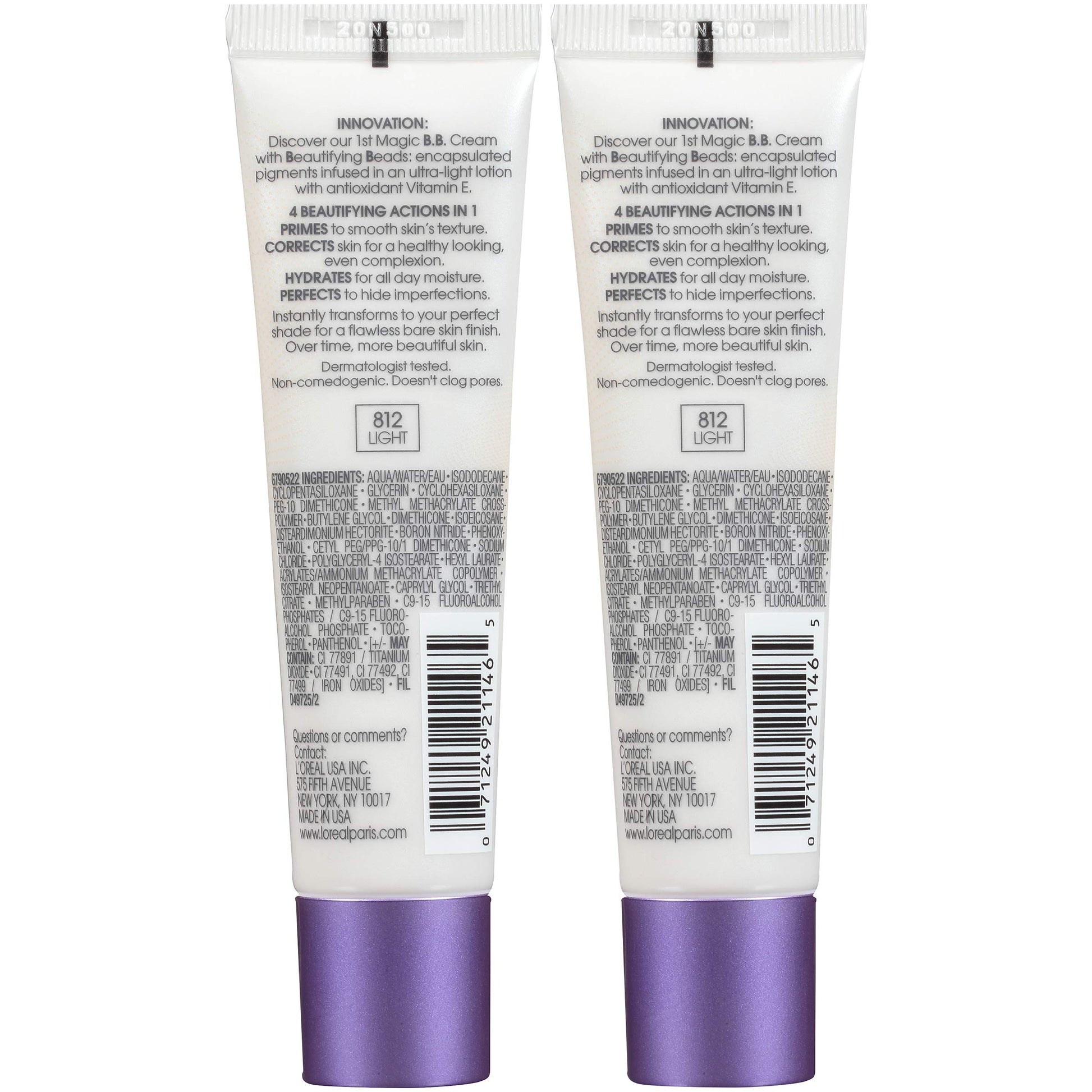 L'Oreal Paris Studio Secrets Magic BB Crema, Light, 2 unidades