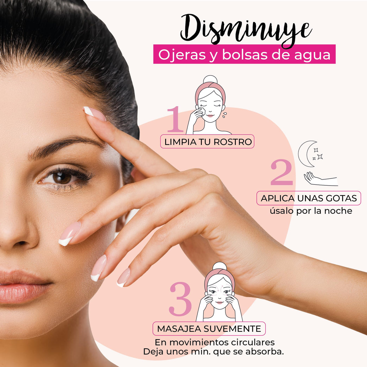 HEBBE | Aceite De Rosa Mosqueta 50 ml | Tratamiento Facial Antiedad y Reparador Cutáneo | Regenerador De Piel, Reduce Manchas, Ojeras y Estrías | Aceite Natural