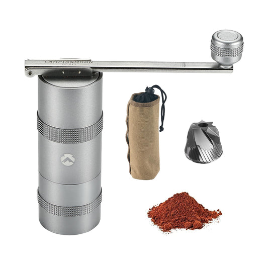 CAMPINGMOON - Molinillo de café manual para acampar, acero inoxidable, portátil, pequeño CC-115