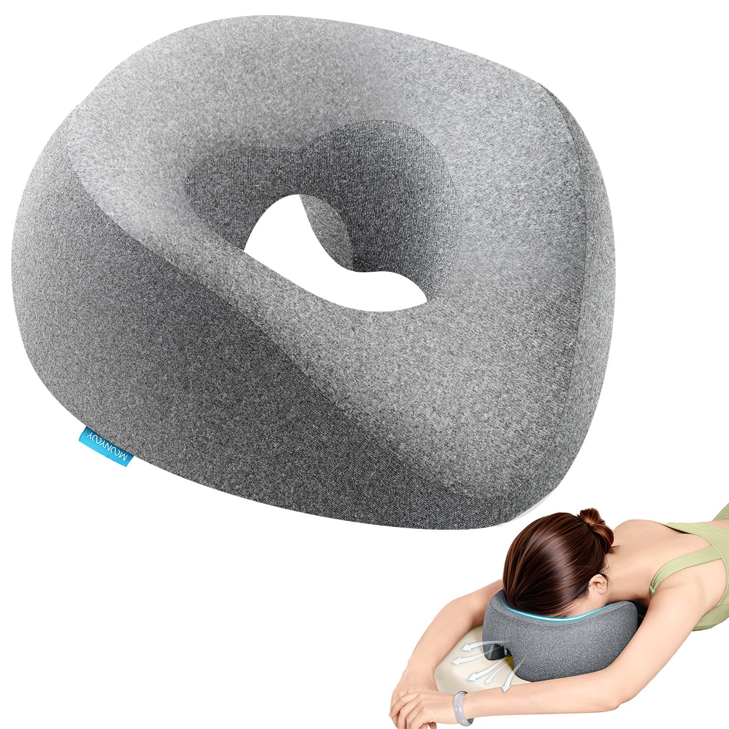 Almohada Moonyooy Masaje Almohadilla para Dormir Boca Abajo Recuperación Cirugía Ocular