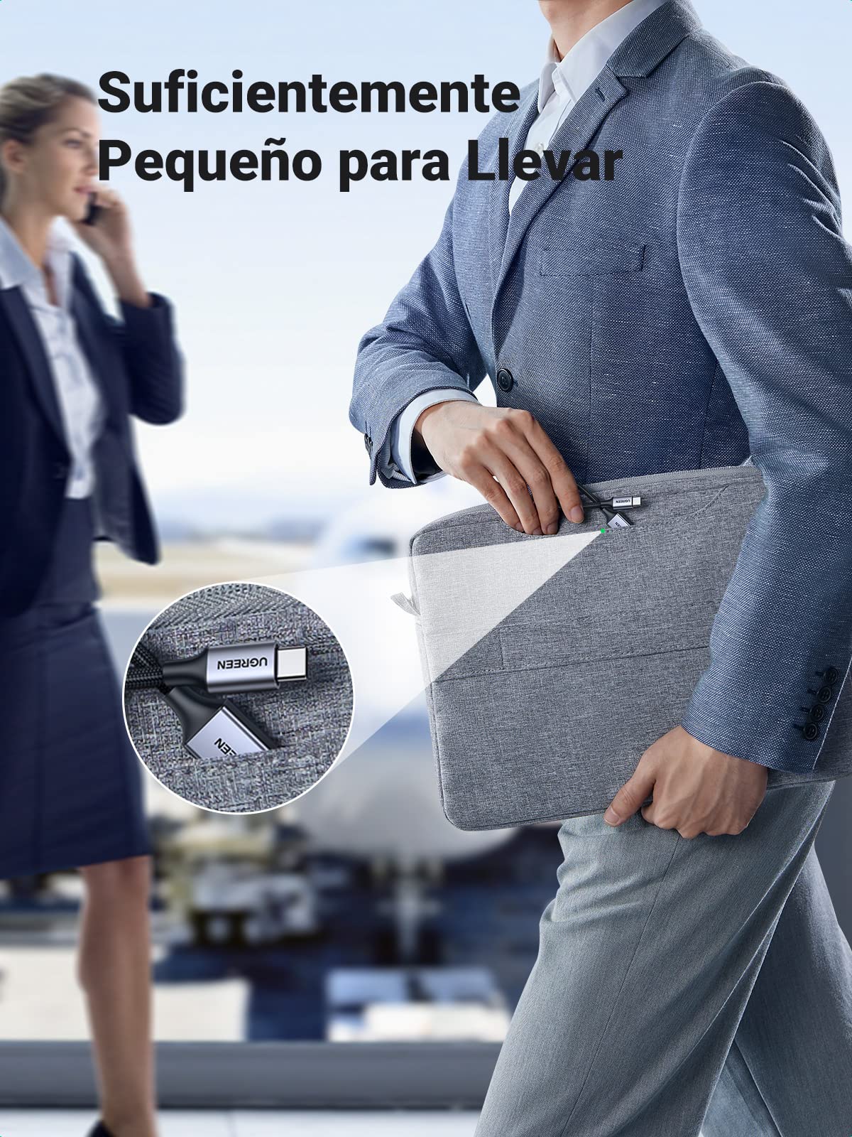 Adaptador USB C UGREEN Negro Compatible con Thunderbolt 3 3.0