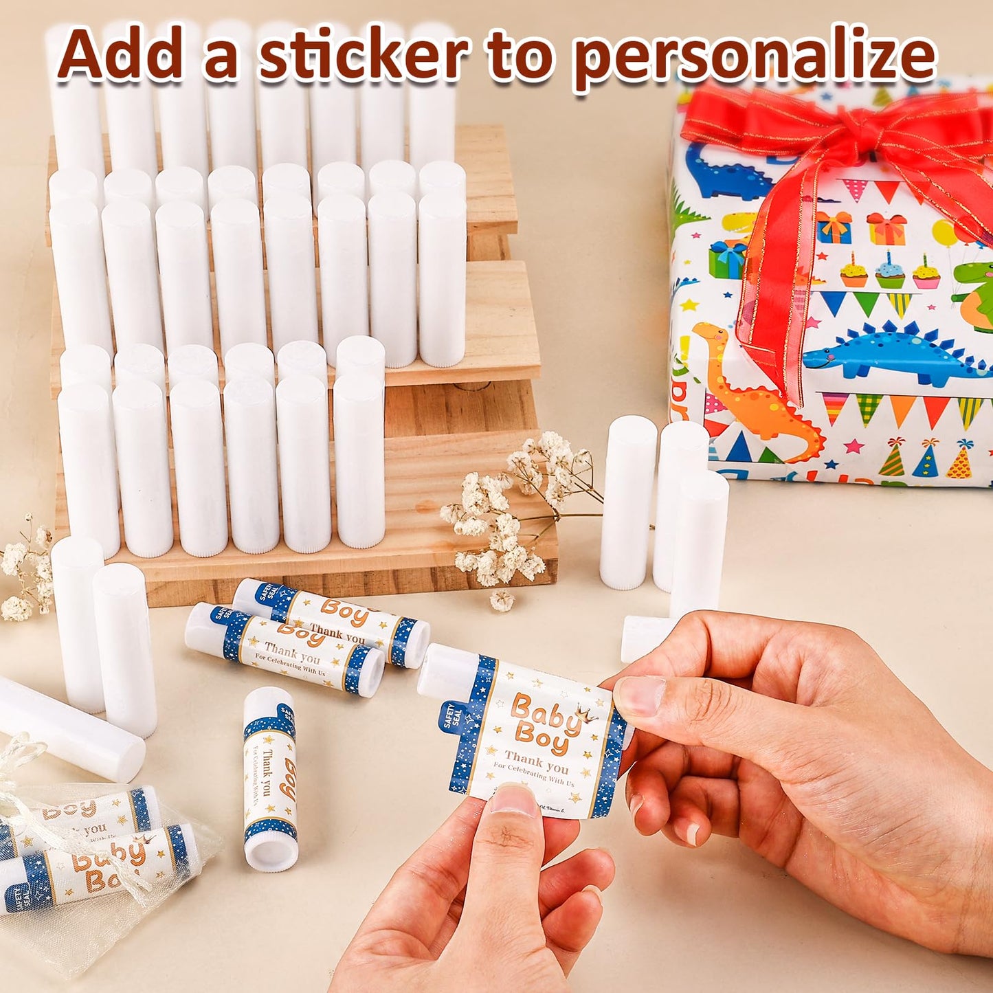 Bálsamo Labial VISRIE Natural Tubo Blanco Personalizado a Granel