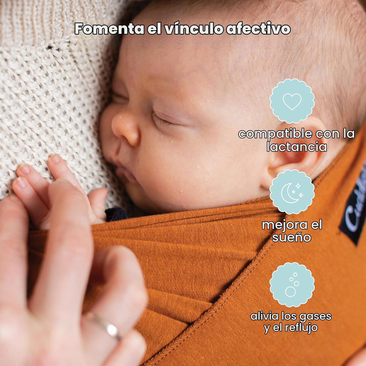 Cuddlebug Portabebés para bebé - Portabebés de envoltorio manos libres - Portabebés suaves y elásticos - Portabebés de recién nacido a niño pequeño 3-16 kg - Talla única - Salud para las caderas