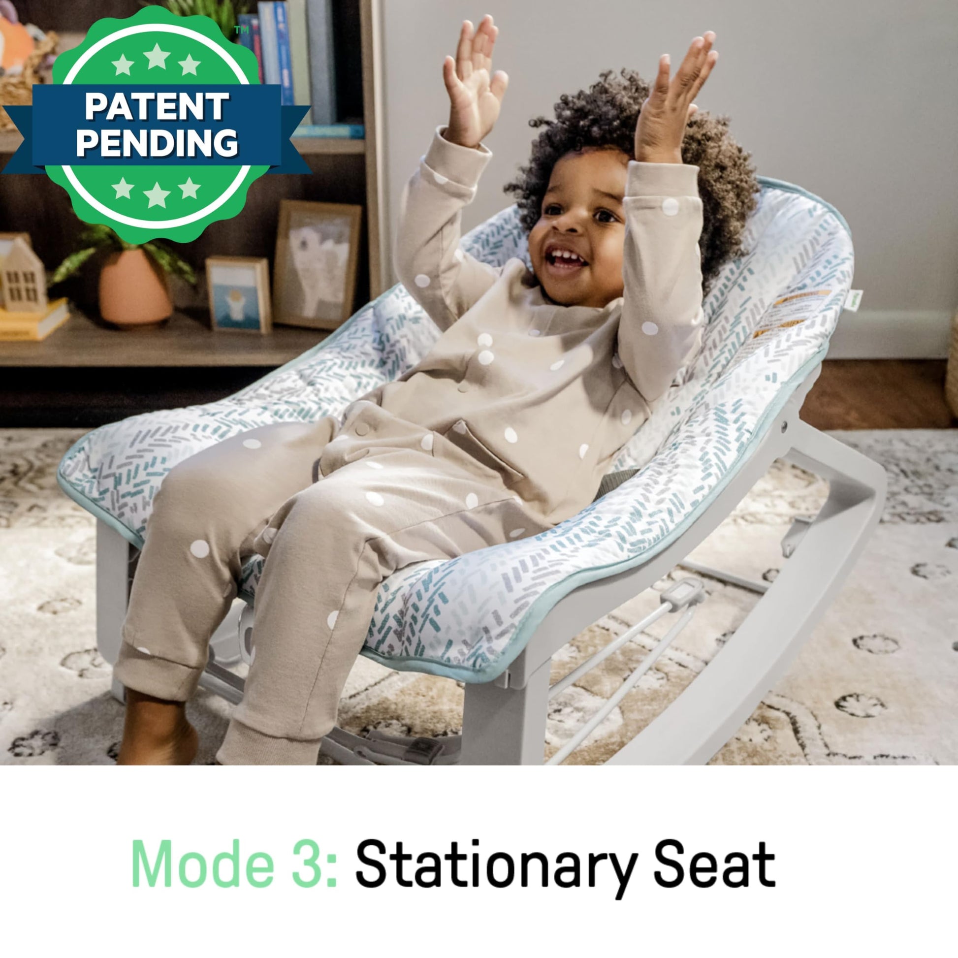 Ingenuity Asiento y Mecedor 3 en 1 para Bebés 0 a 30 Meses