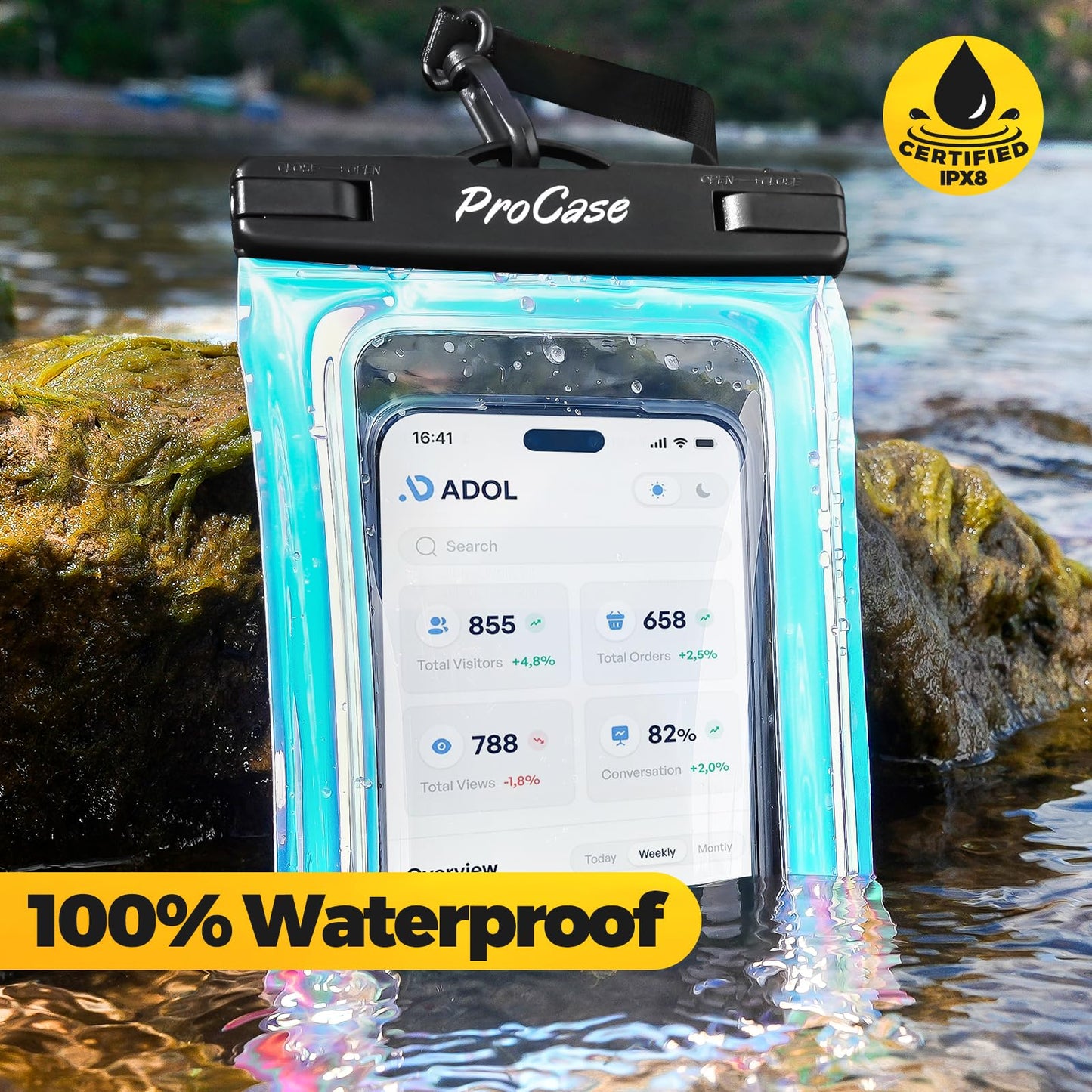 Funda Impermeable ProCase Colorido hasta 7 Pulgadas Universal