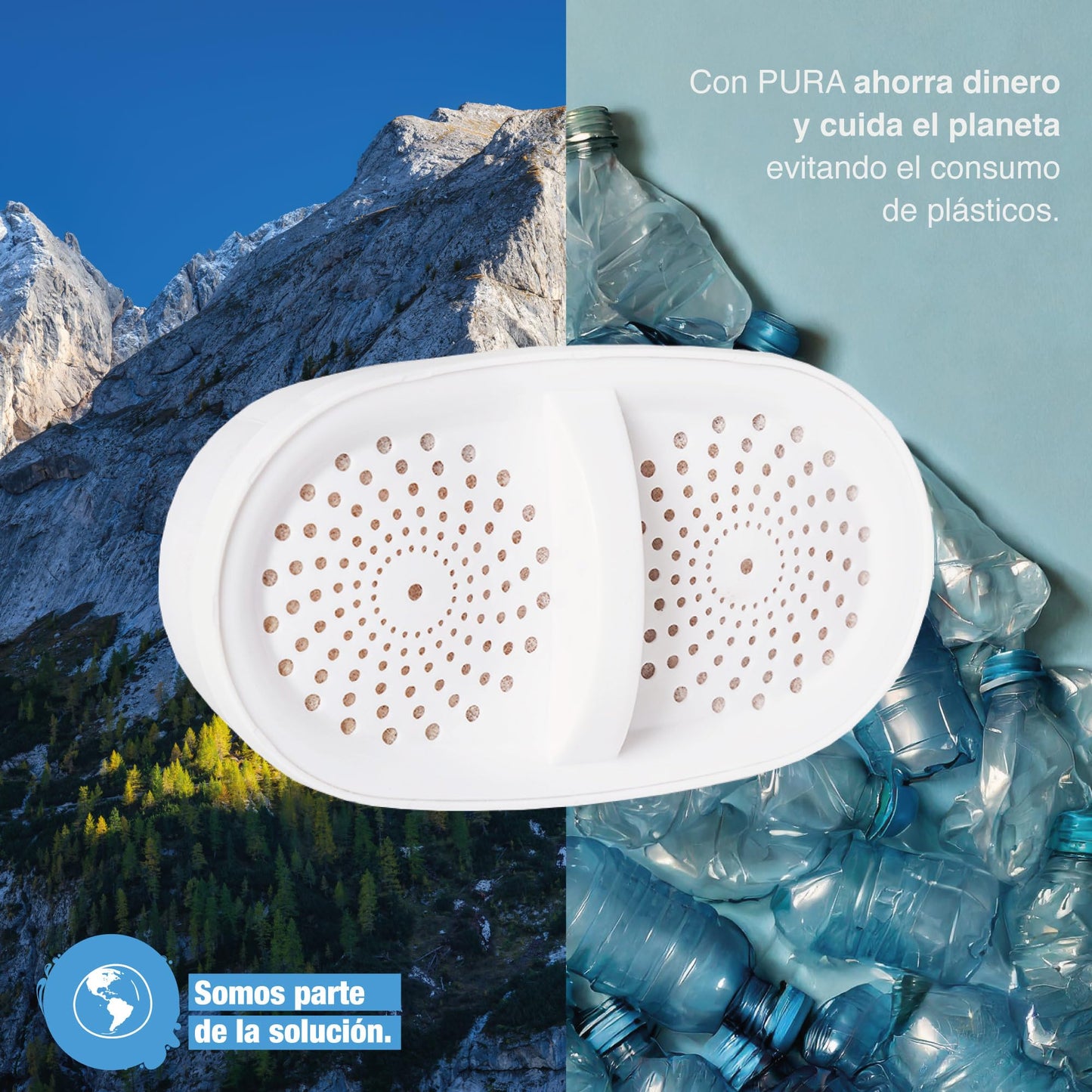 Repuesto Núcleo PURA Bali PURA Somos Agua Negro Carbón Activado para Jarra Purificadora