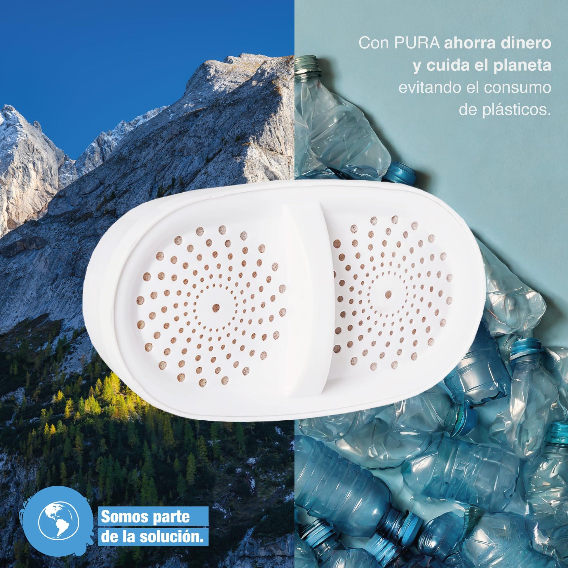 Repuesto Núcleo PURA Bali PURA Somos Agua Negro Carbón Activado para Jarra Purificadora