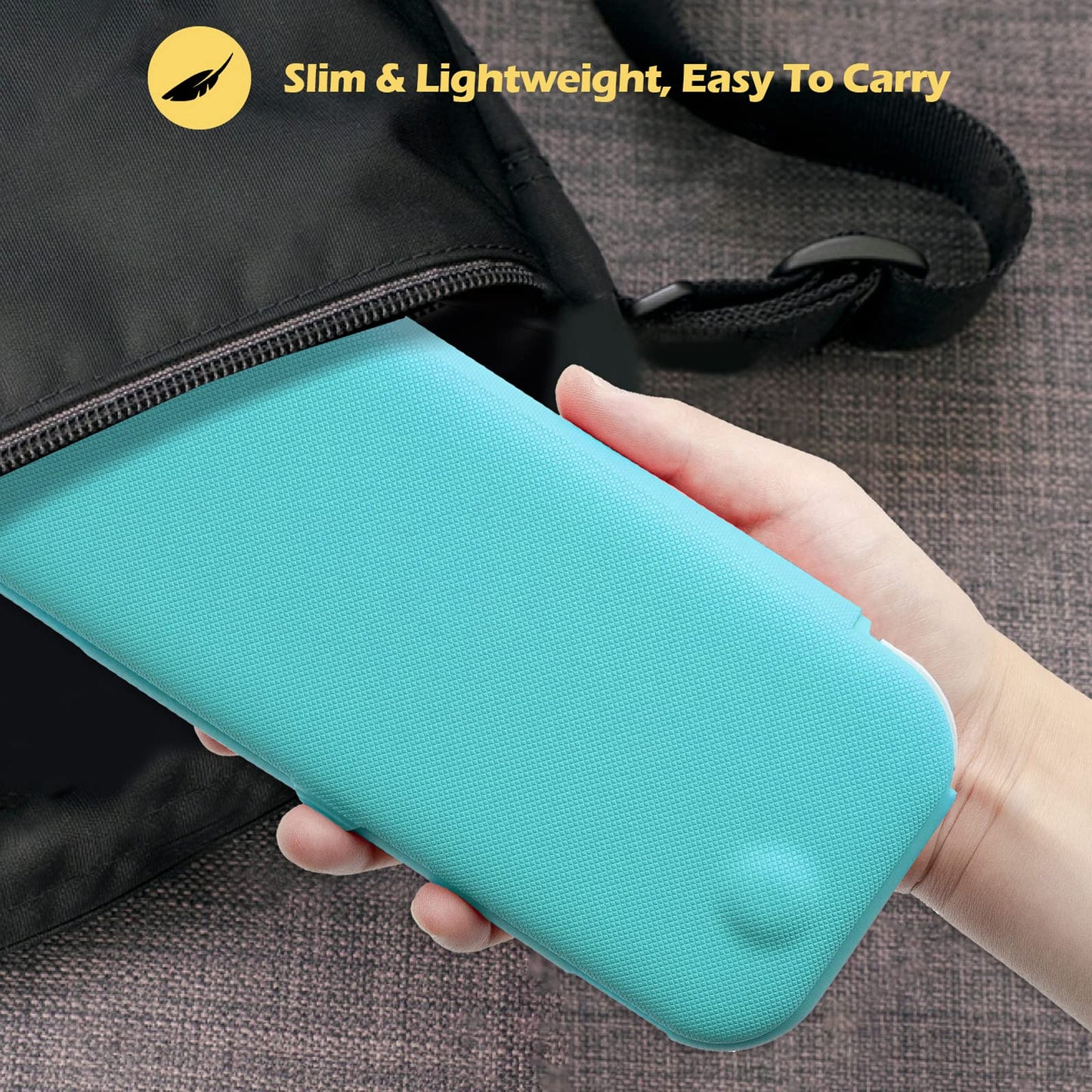 Funda ProCase Turquesa con Micas Vidrio Templado Desmontable para Switch Lite 2019