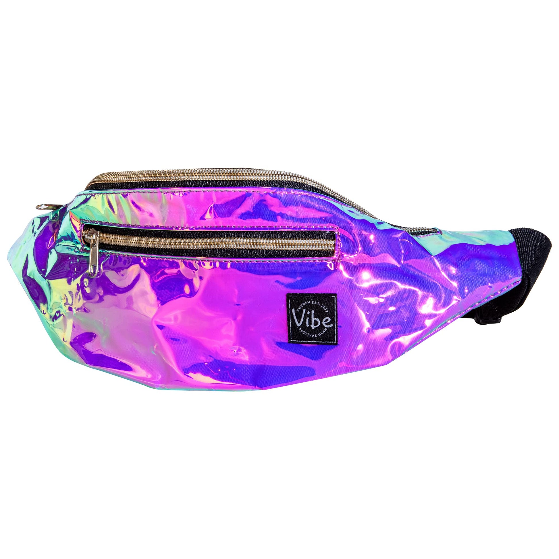 Riñonera Vibe Festival Gear Holográfica Morada para Hombre y Mujer
