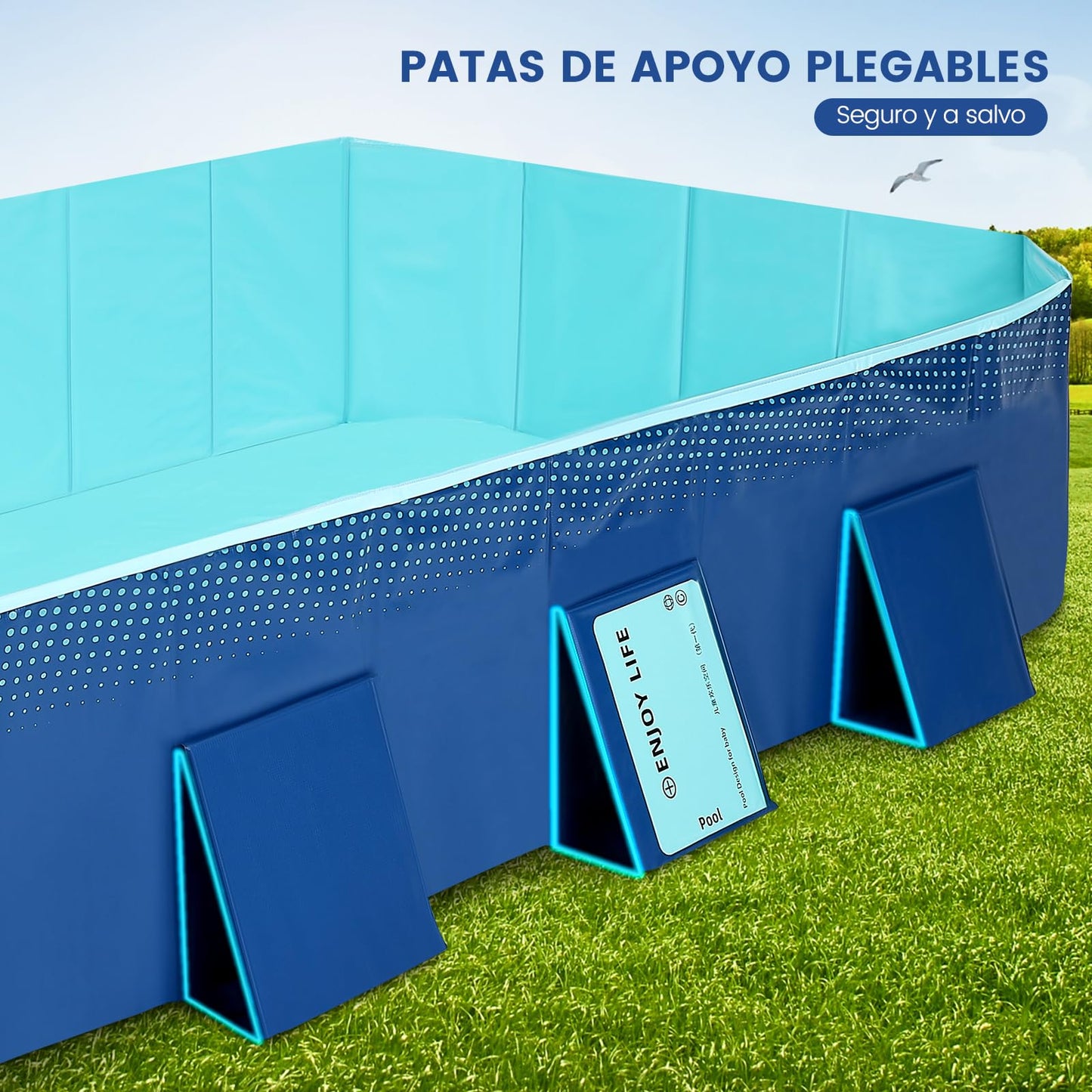 Alberca Grande Familiar YOMYM Azul Carcasa de Plástico Duro para Niños y Adultos