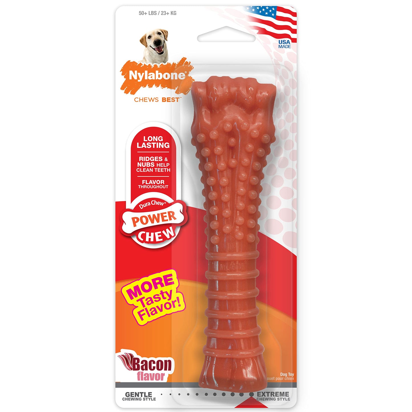 Masticador de Perro Nylabone Marrón con Textura Extragrande