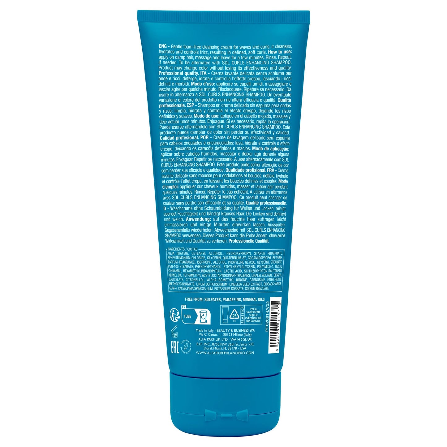 ALFAPARF Semi di Lino Curls Anti-Frizz Acondicionador 2 en 1, 200ml
