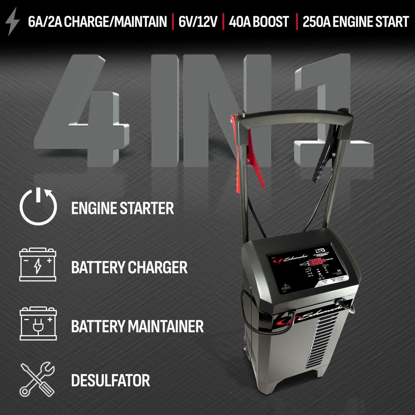 Schumacher SC1325 Cargador/Arrancador Automático 26,20 y 150 Amp 12 Volts