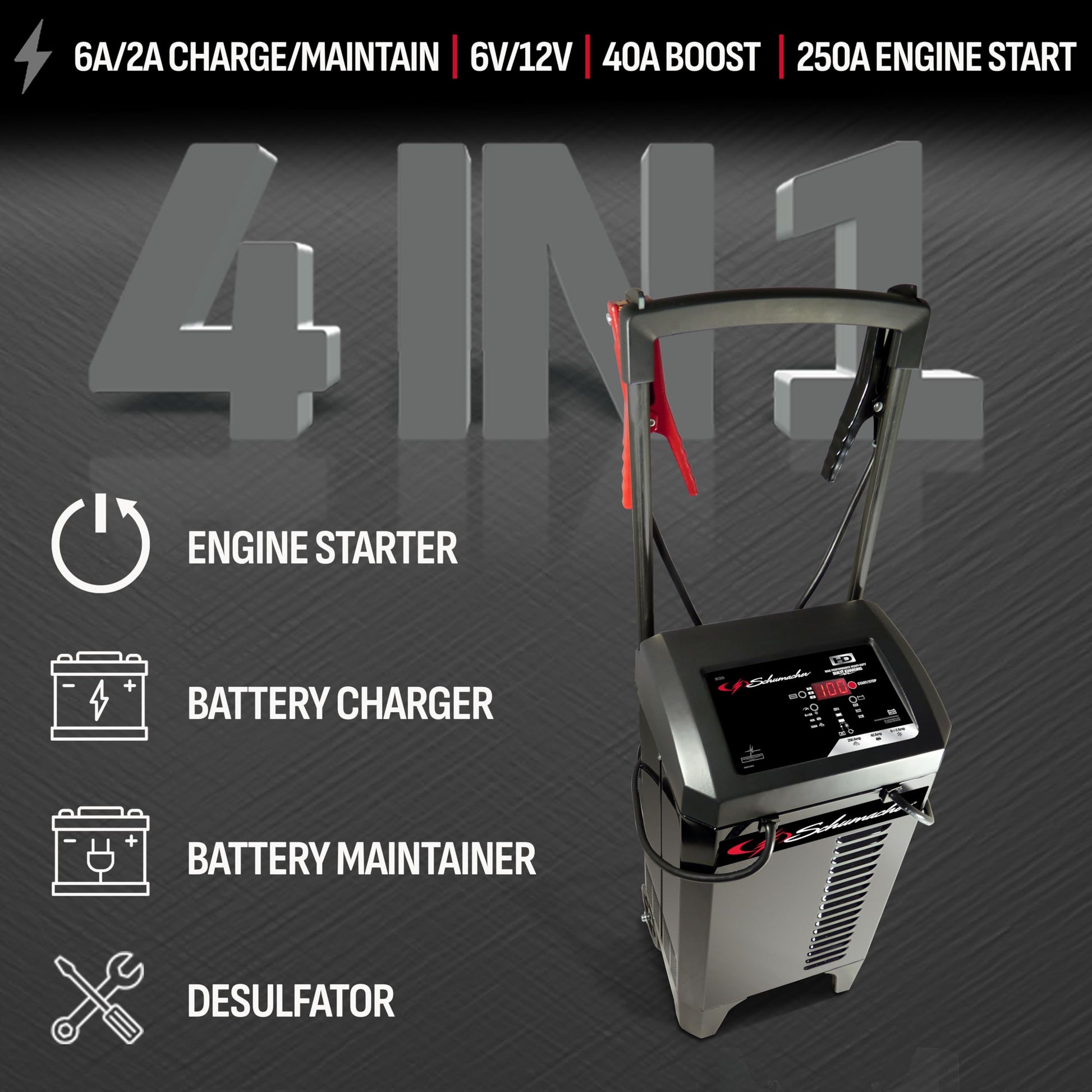 Schumacher SC1325 Cargador/Arrancador Automático 26,20 y 150 Amp 12 Volts