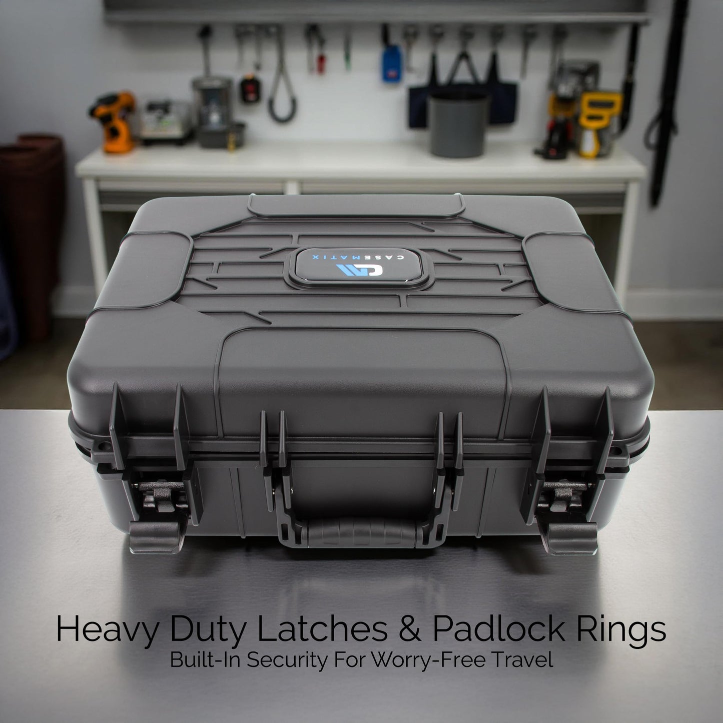 CASEMATIX Projector Travel Case Designed For Viewsonic PA503S / PA503W / PA503X / PG703W / PG703 WXGA XGA SVGA Projectors, HDMI Cable and Remote - Custom Foam Compartment and Hard Shell Protection