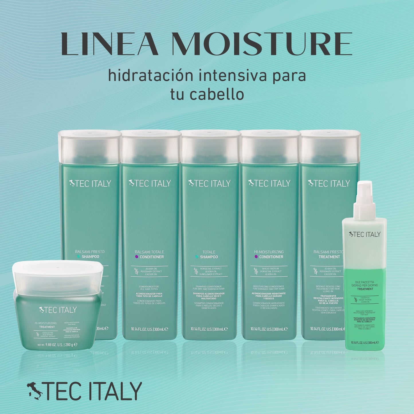 TEC ITALY Hi Moisturizing Conditioner Acondicionador Suavidad Capilar 300 g