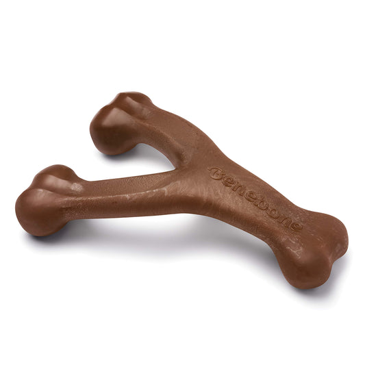Benebone Real Flavor Wishbone Chew Toy, Made in USA, Large, Real Peanut Flavor