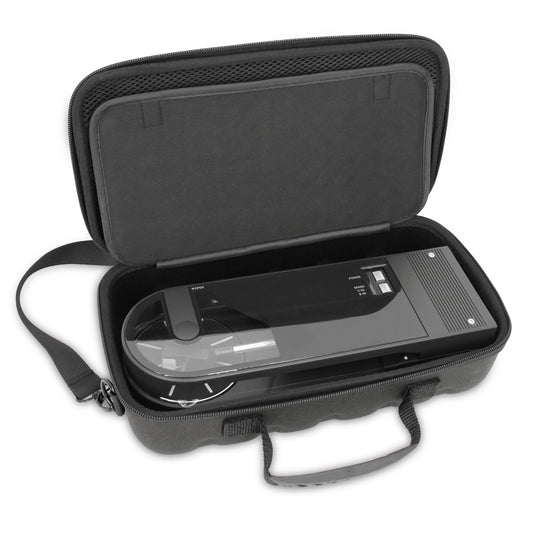 CASEMATIX Funda de viaje compatible con Audio-technica AT-SB727 Tocadiscos portátil Sound Burger reproductor de discos de vinilo – Incluye funda de transporte solo con asa y correa para el hombro,