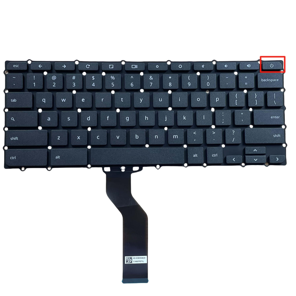 Teclado USB YIJIATech Negro Flexible para Acer ChromeBook 15 19 Botones QWERTY