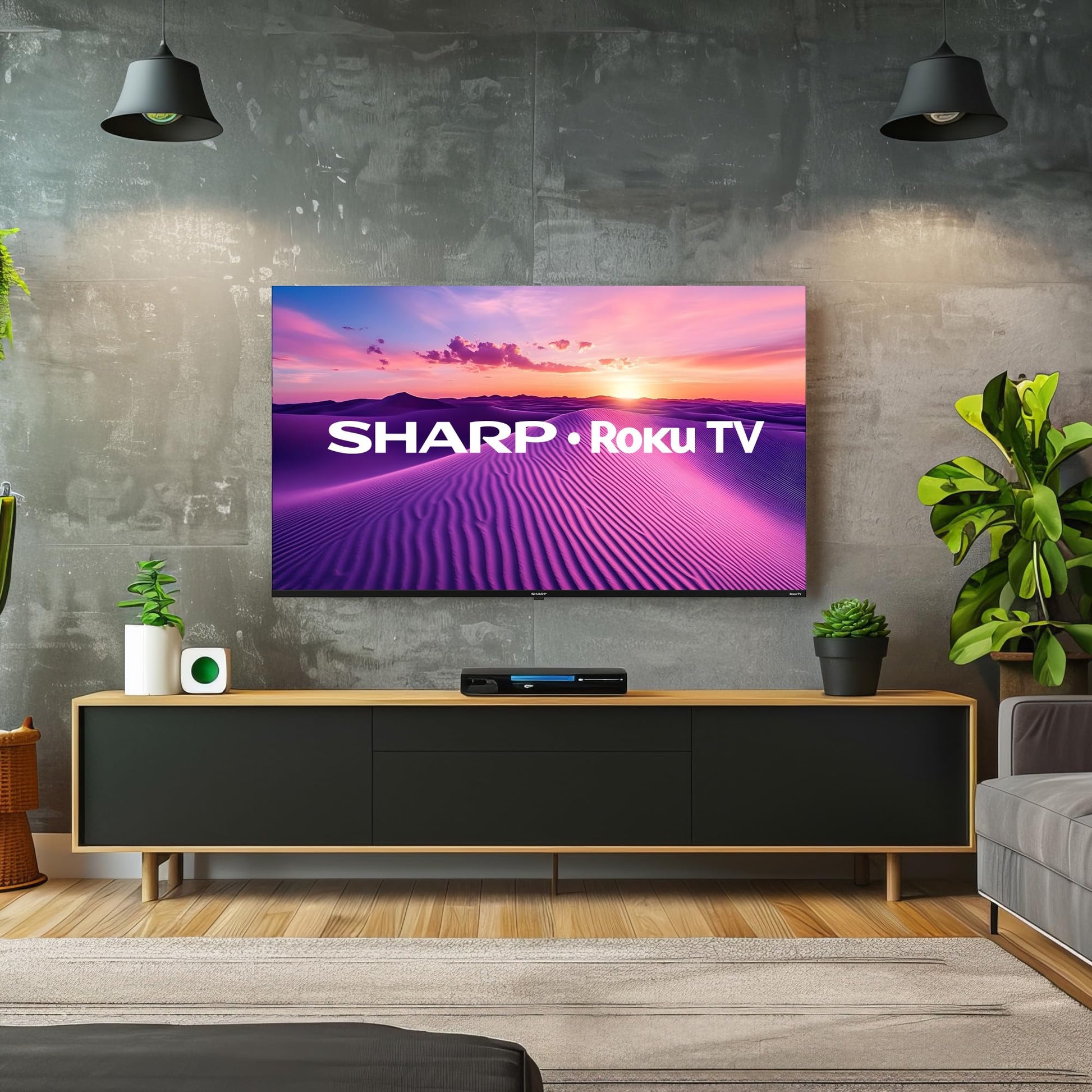 Sharp Frameless 4K Ultra HD TV de 60" - Roku TV con WiFi