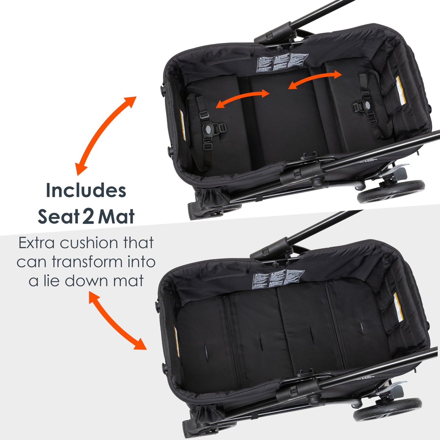 Baby Trend Expedition 2 en 1 Vagón de paseo, Ultra Black