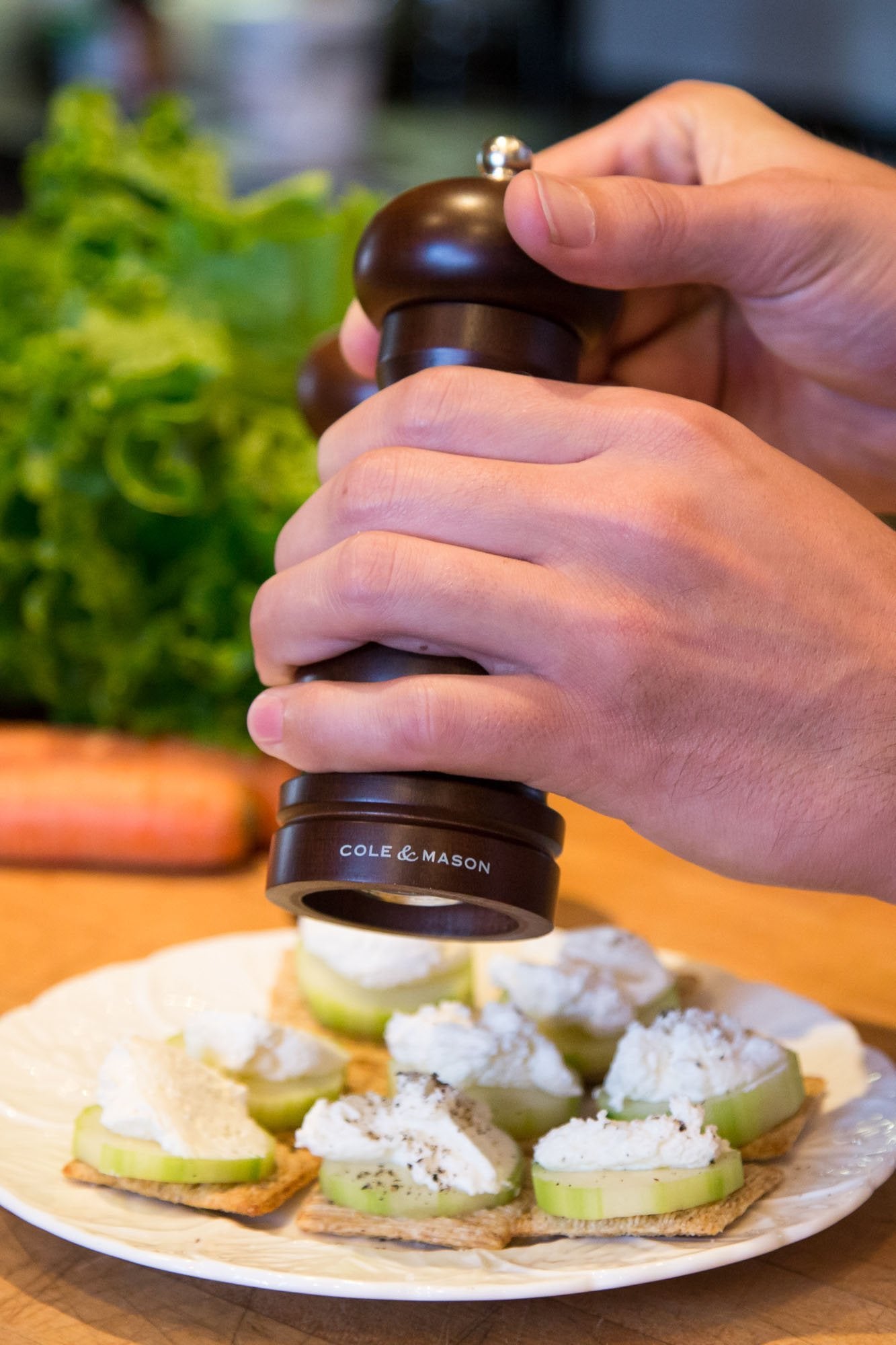 COLE & MASON Capstan Wood Salt and Pepper Grinder Gift Set - Wooden Mills Include Precision Mechanisms and Premium Sea Salt and Peppercorn Refills