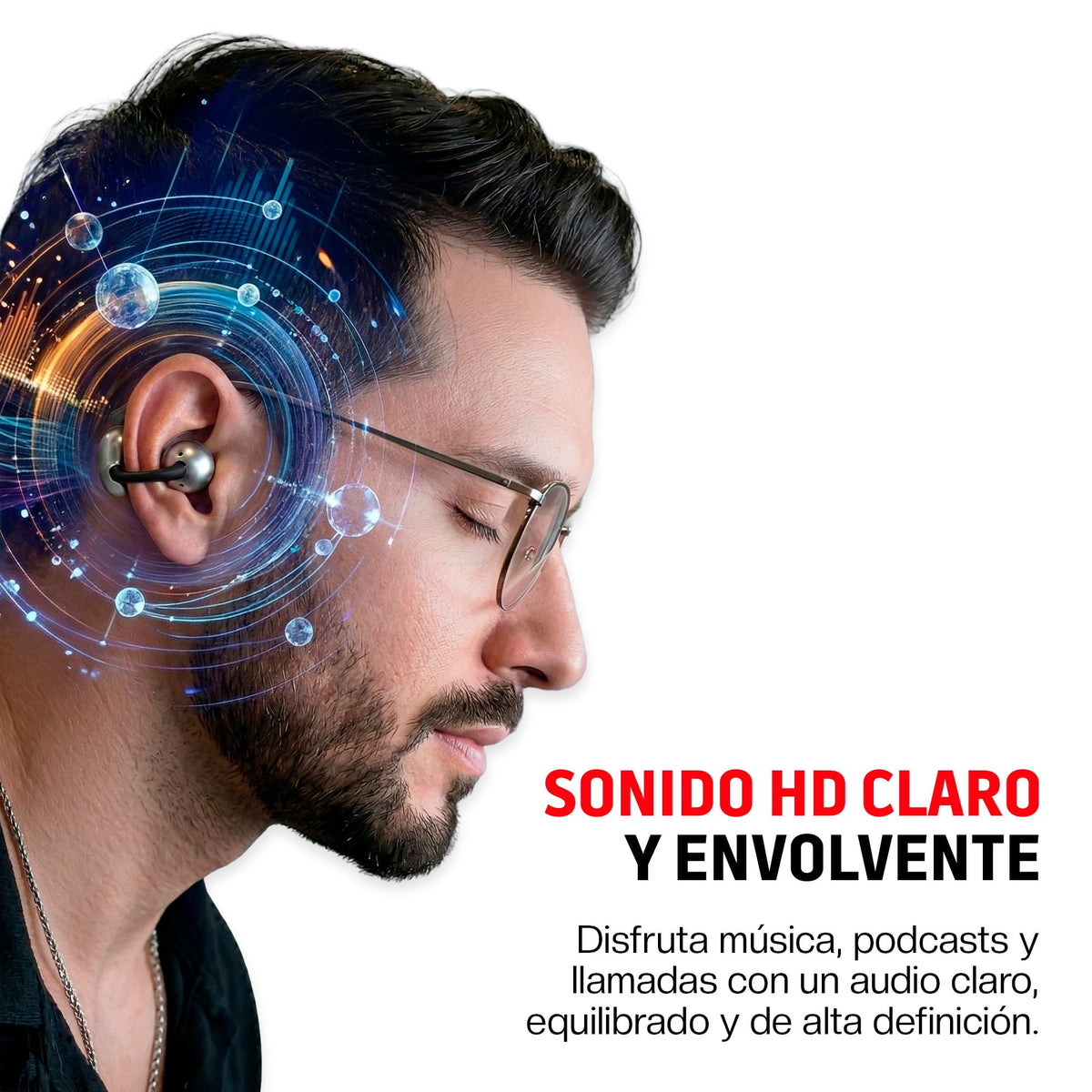 Audífonos Inalámbricos Redlemon Clip Azul Bluetooth 6.0 Deportivos