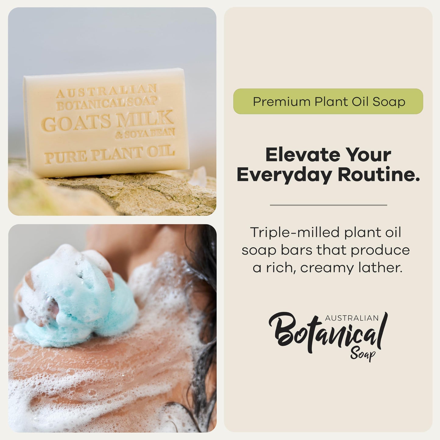 Australian Botanical Soap, Pure Plant Oil Soaps, 8 Bar Soap Variety Pack | 6.6 oz (187g) Natural Ingredient Soap Bars | All Skin Types | Shea Butter Infused - Pack of 8