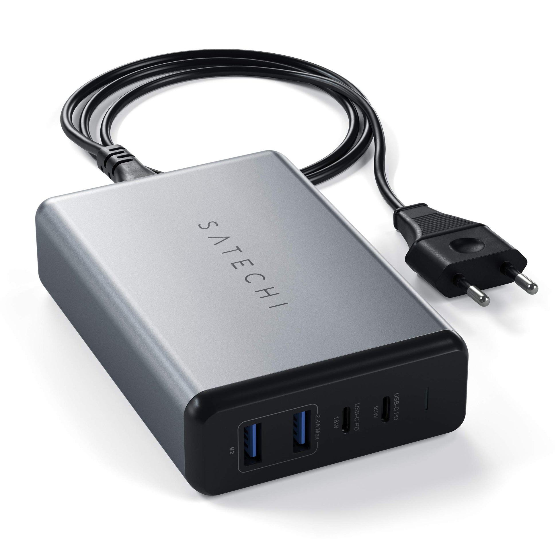 Cargador de Escritorio SATECHI USB-C PD 108W 4 Puertos para MacBook, iPad e iPhone